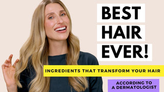 Dermatologist showing tips for stronger, shinier hair and Dreamey CloudThera pillowcases supporting healthy hair and sensitive skin.