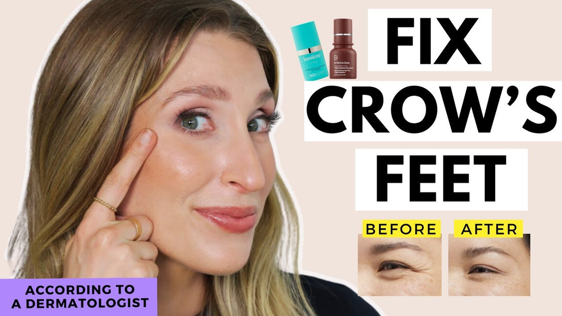 A dermatologist discusses eye skin care and crow's feet prevention while Dreamey CloudThera bedding provides a gentle surface for sensitive skin.