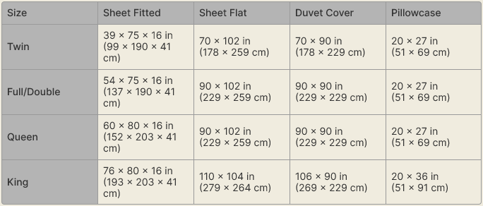 size guide